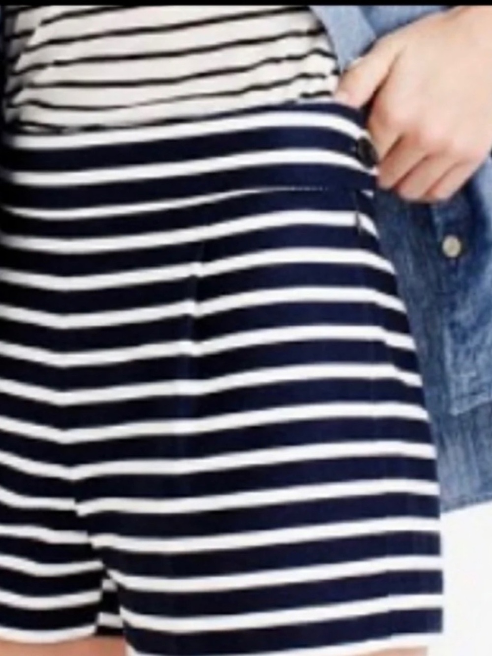 J. Crew Navy Striped Shorts